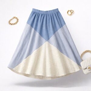 🌼 Vintage 70s Vicky Vaughn Patchwork Prairie Skirt USA Youth 10